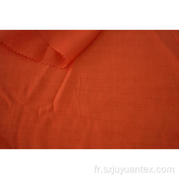 Tissu de Tencel de marque de pli naturel de polyester flammé de rayonne